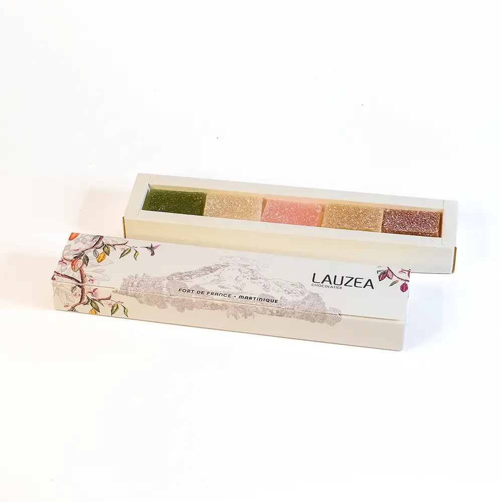 ÉCRIN 5 PÂTES DE FRUITS (ou 8 petites découpes)